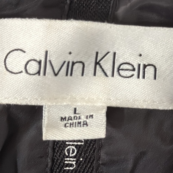 Calvin Klein Black SoftShell Nylon Cotton Water/Wind  Resistant Jacket Size L - Picture 13 of 13